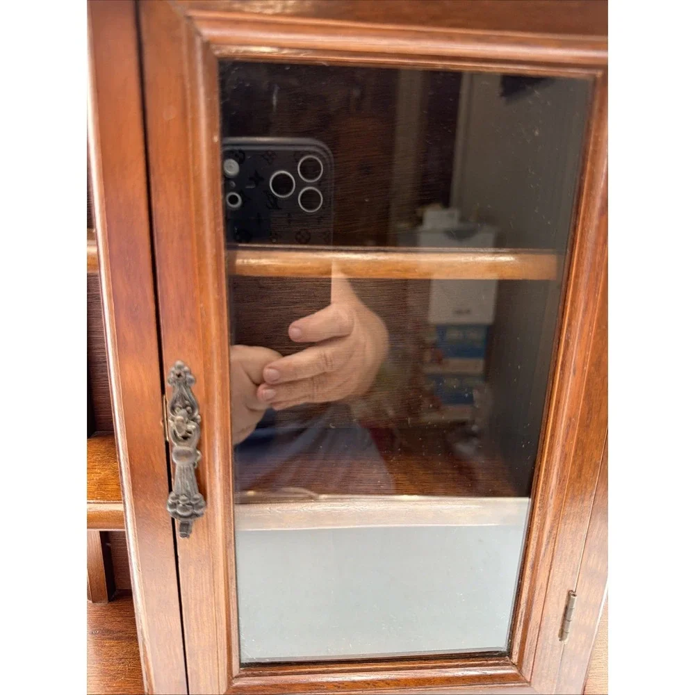 VTG Mini Curio Display Cabinet Glass Door Wall Hanging or Free Standing Trinkets